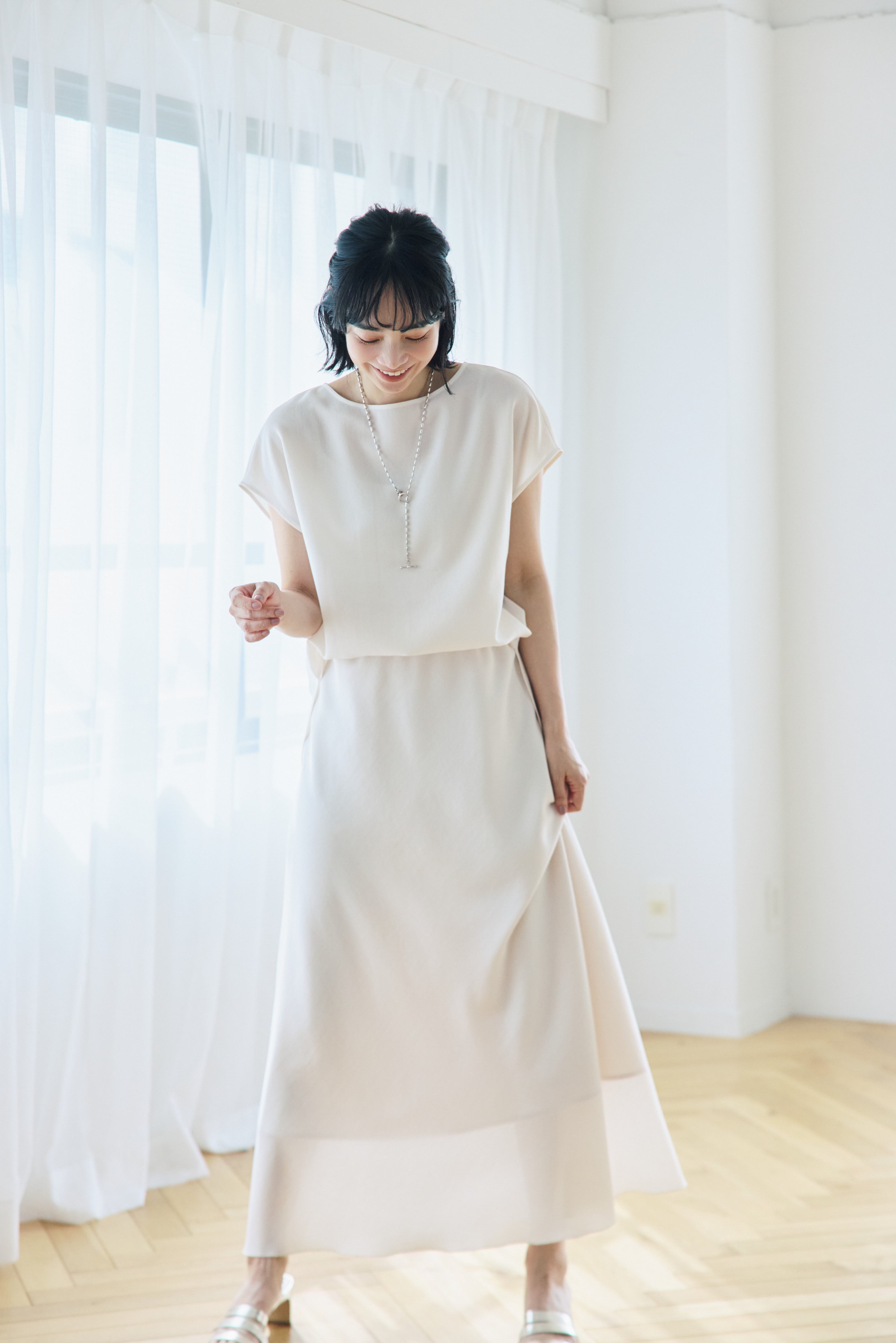 Karami Mesh Bias Skirt