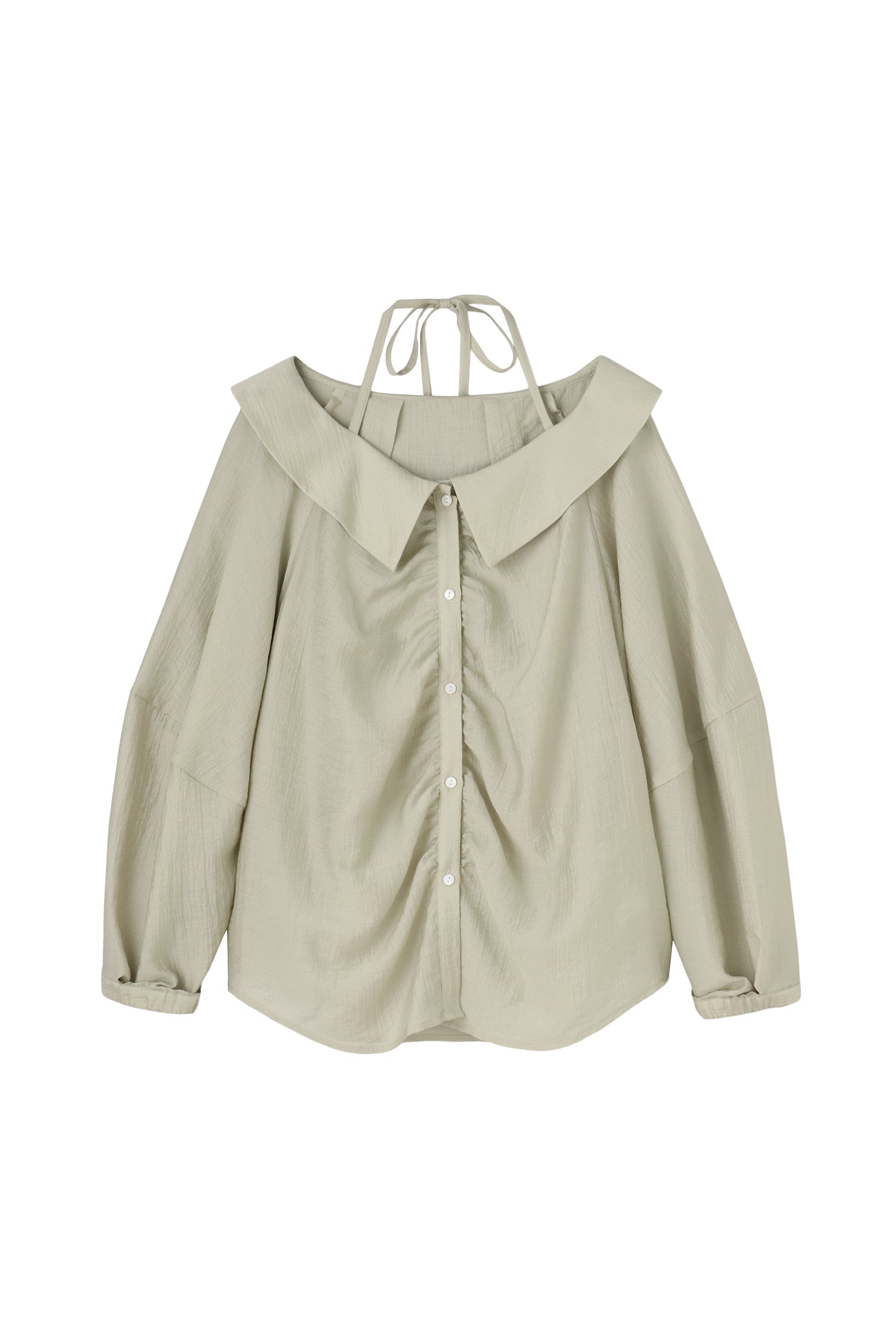 Sailor Collar Shirred Blouse
