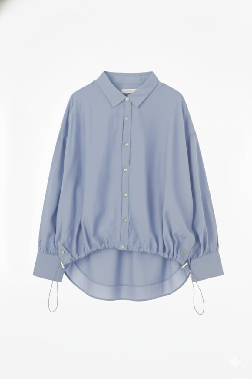 Sheer Collar Spindle Shirt