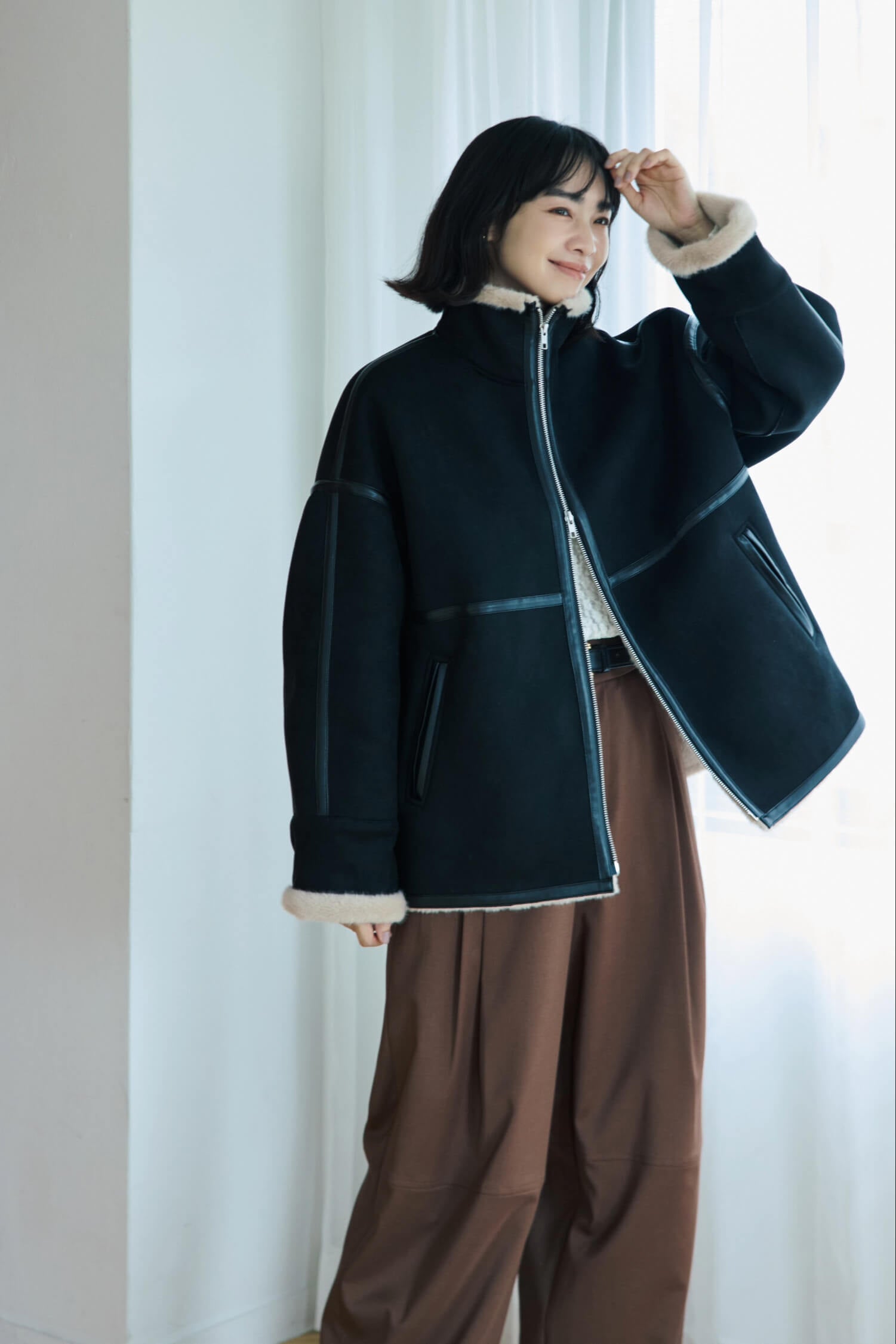 Fake Mouton Short Coat