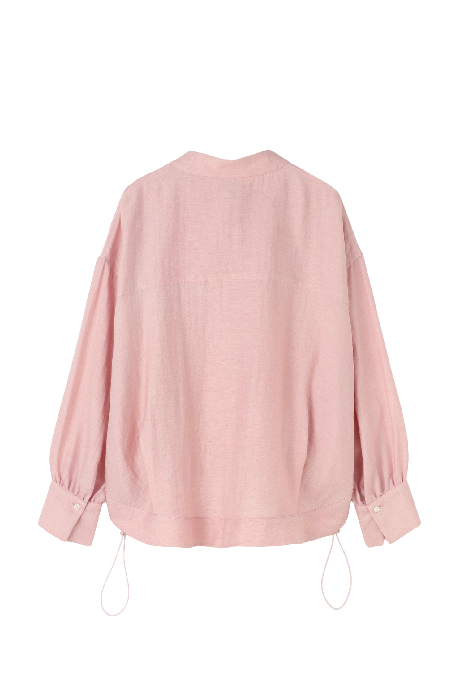 Tie-neck Drawstring Shirt