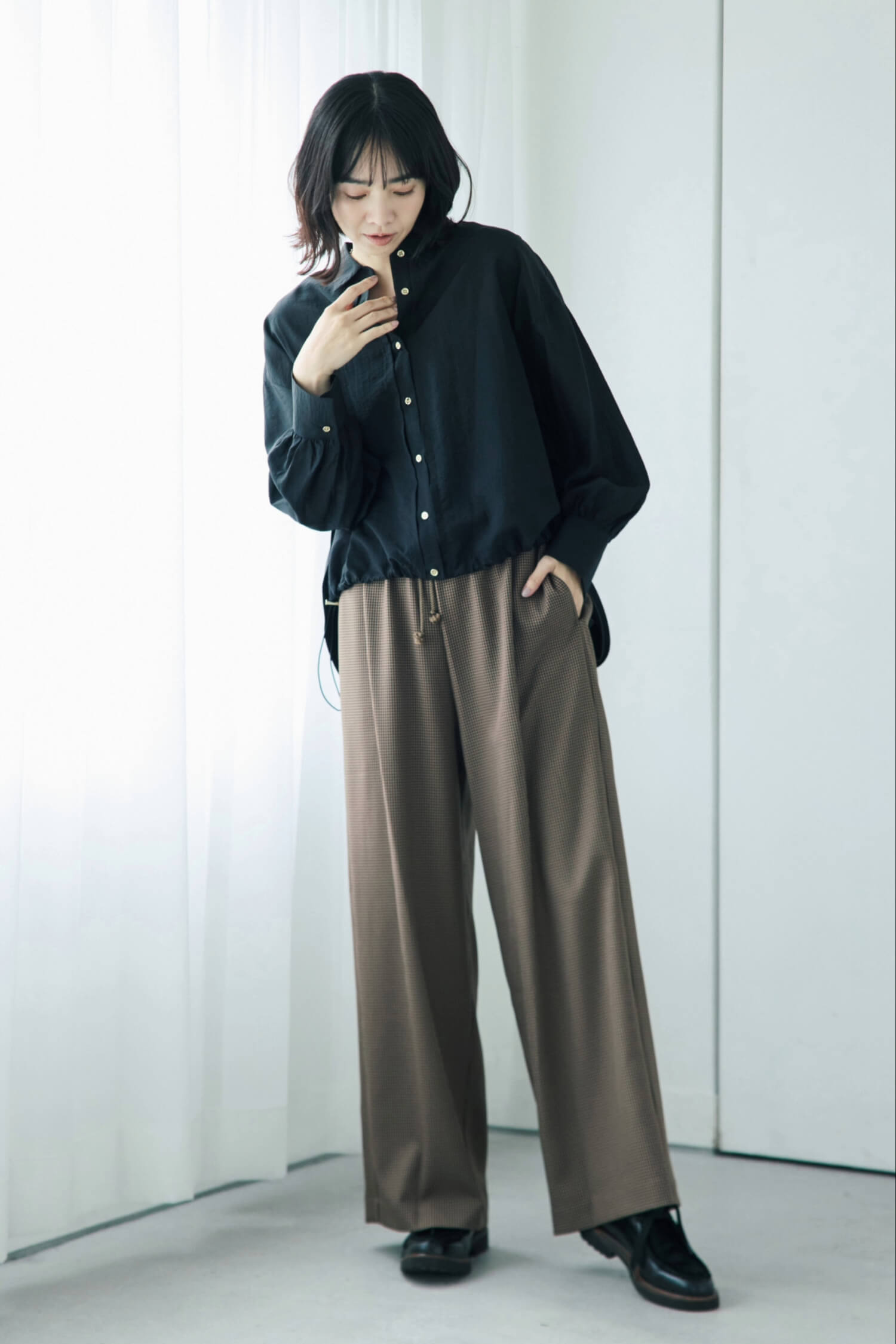 Ganglarb Checked Drawstring Pants