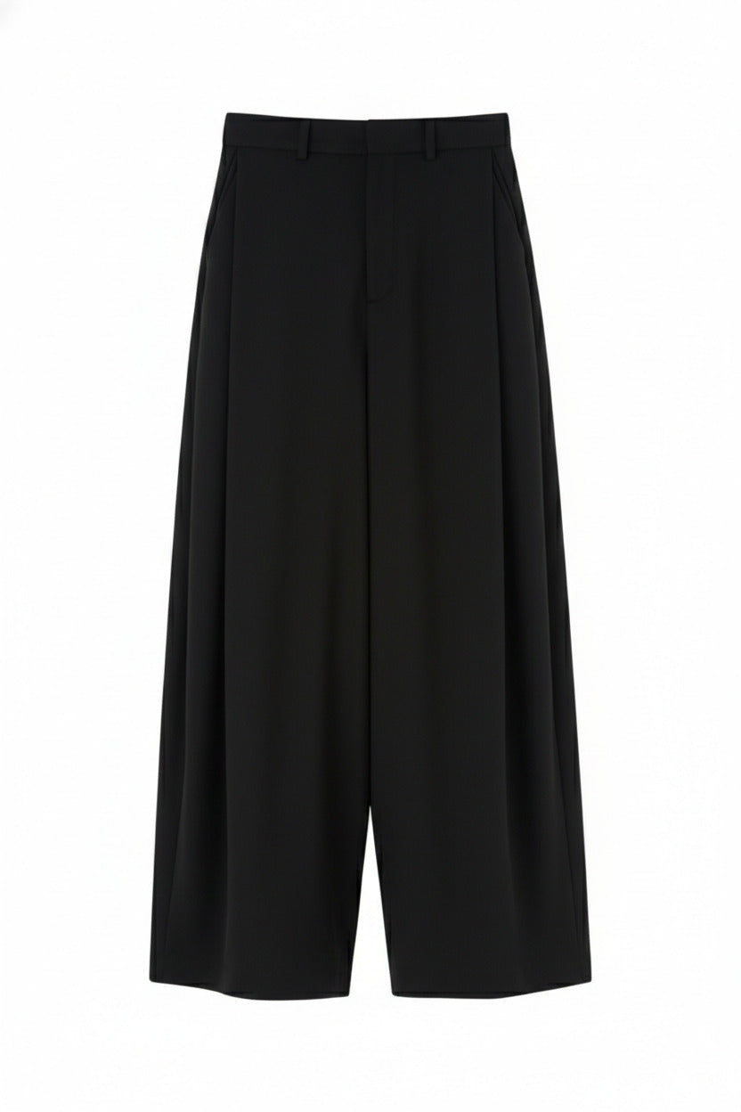 Side-Tuck Wide Pants