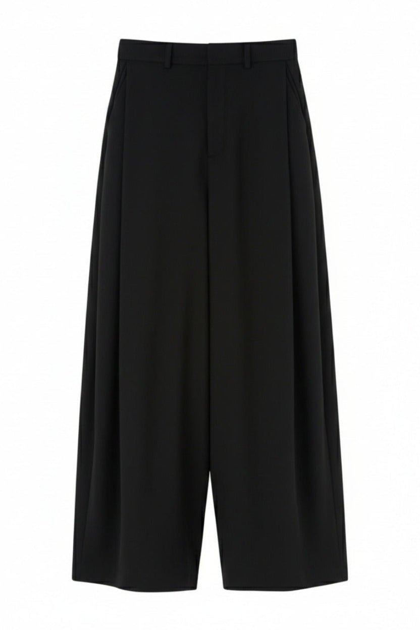 Side-Tuck Wide Pants