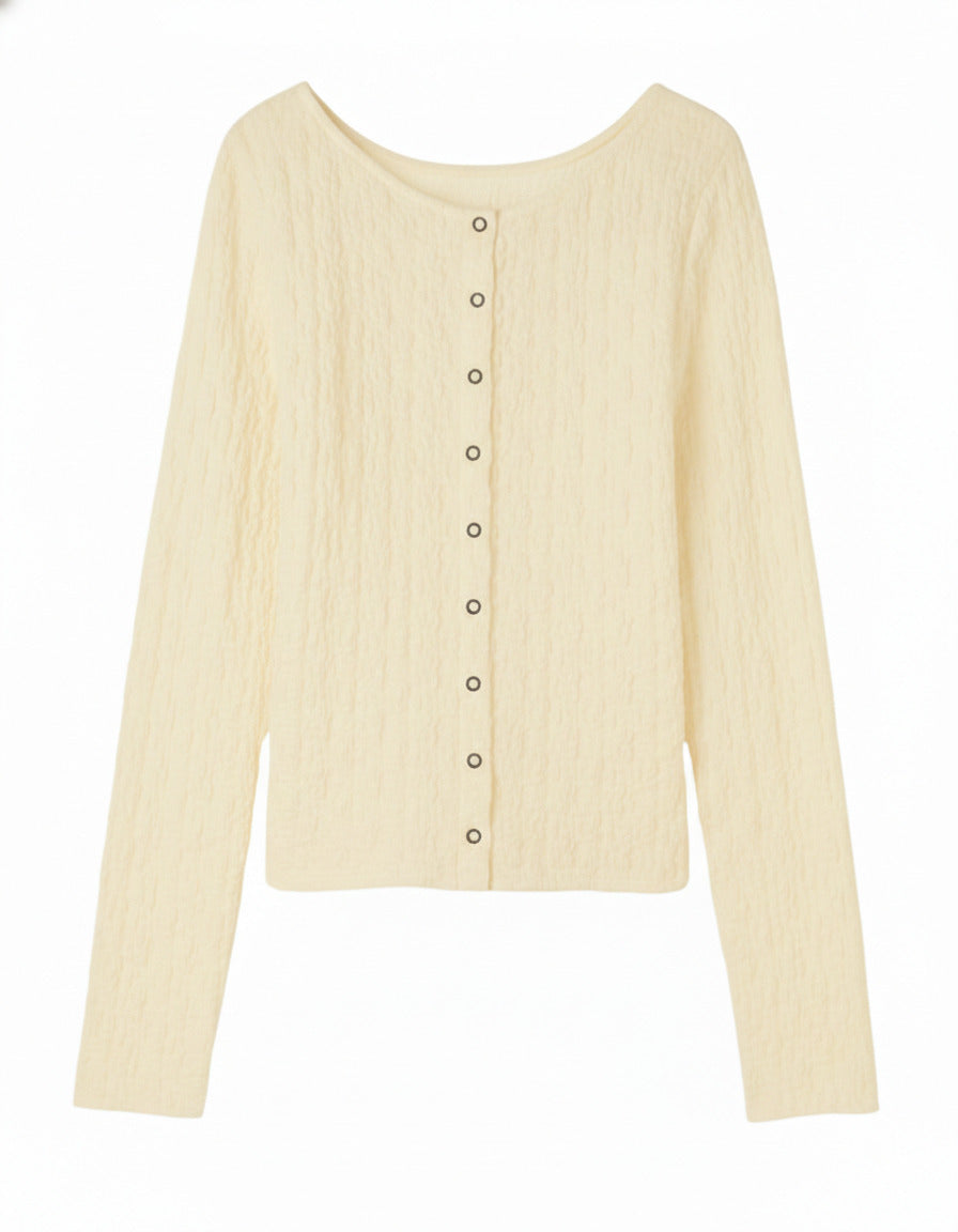 Crinkle Fabric Pullover