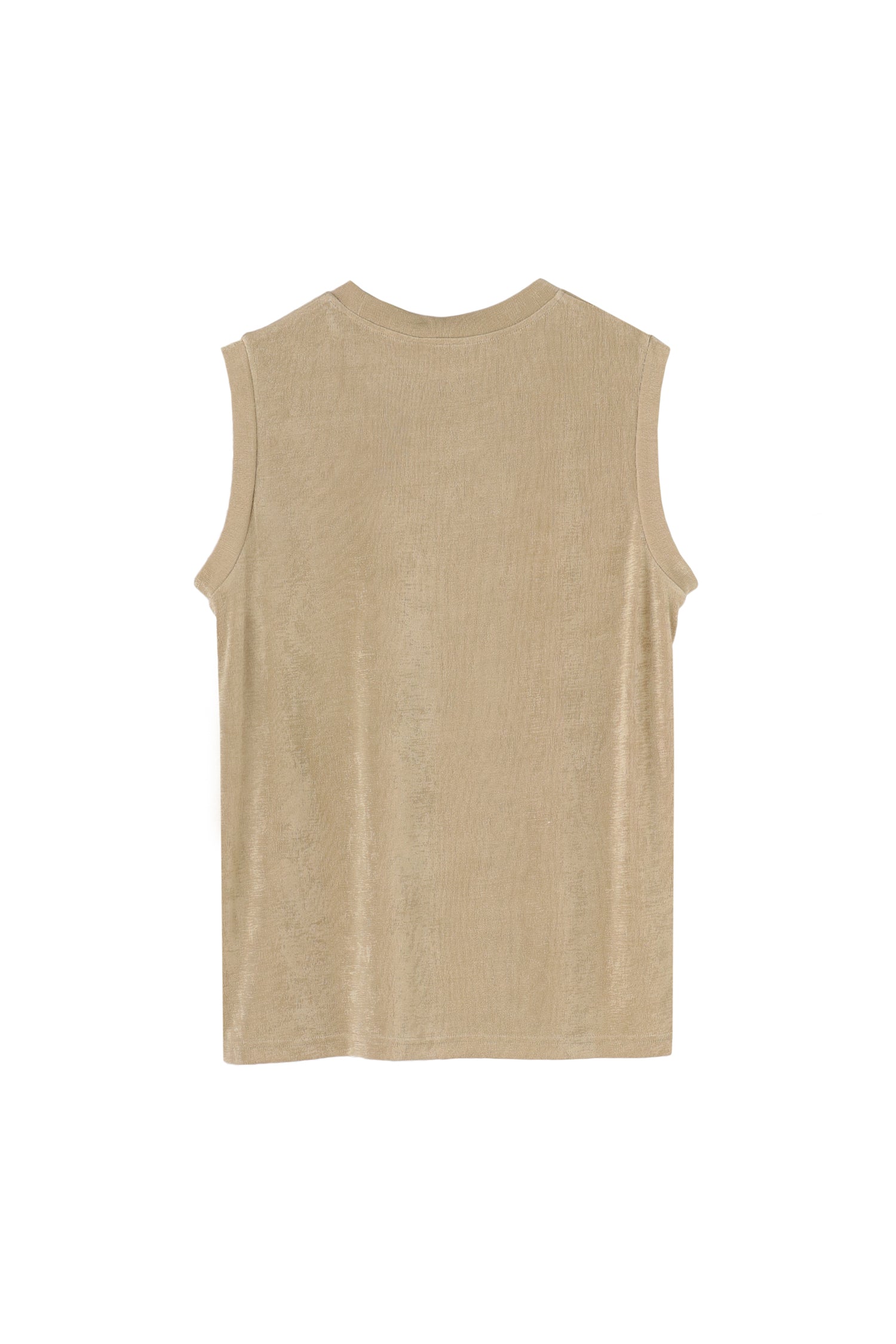 Shiny Sleeveless Tops