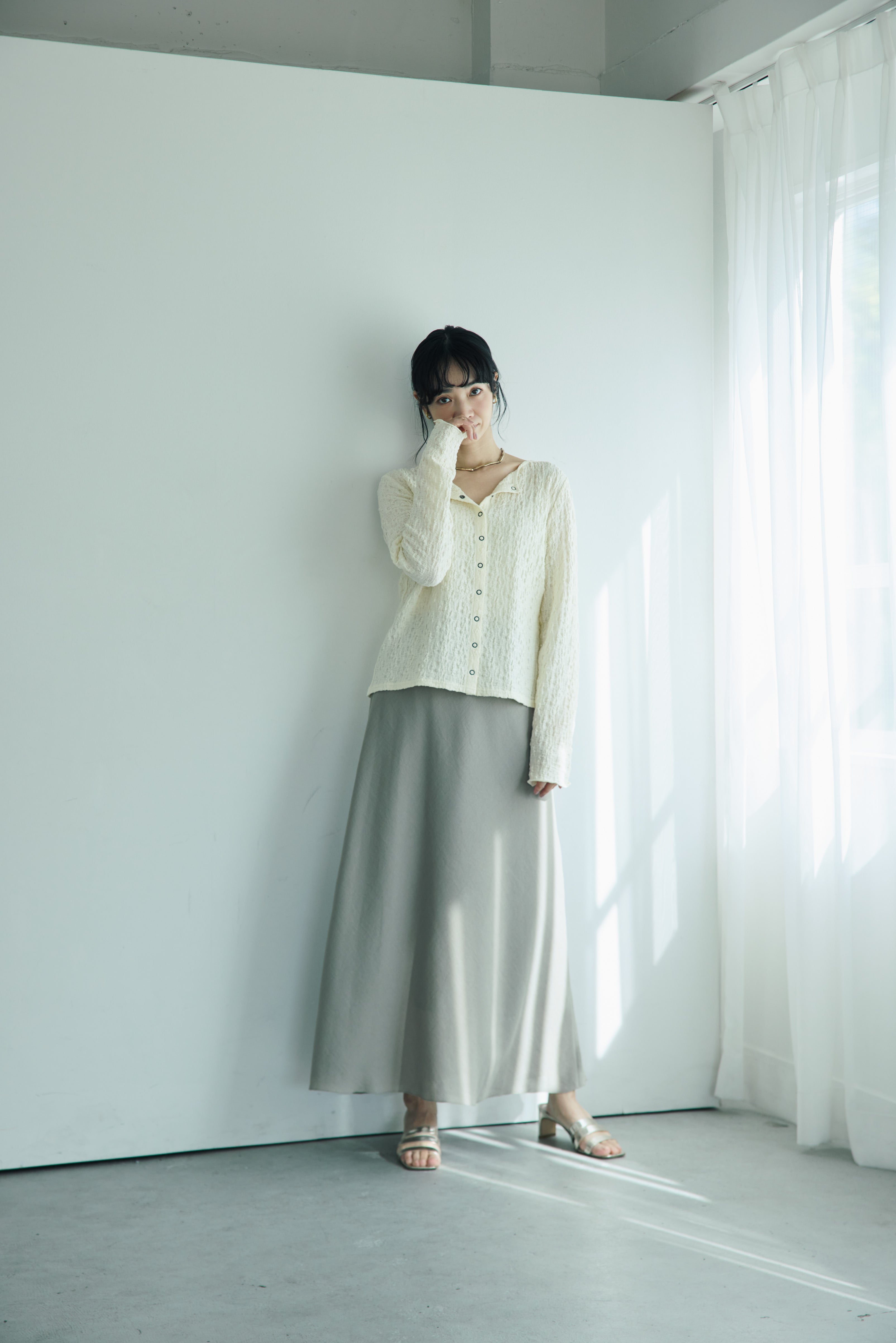 Crinkle Fabric Pullover