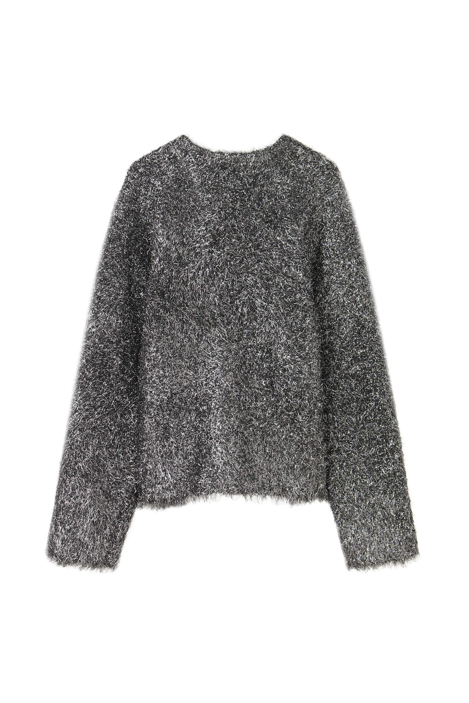 Glitter Shaggy Knit Cardigan