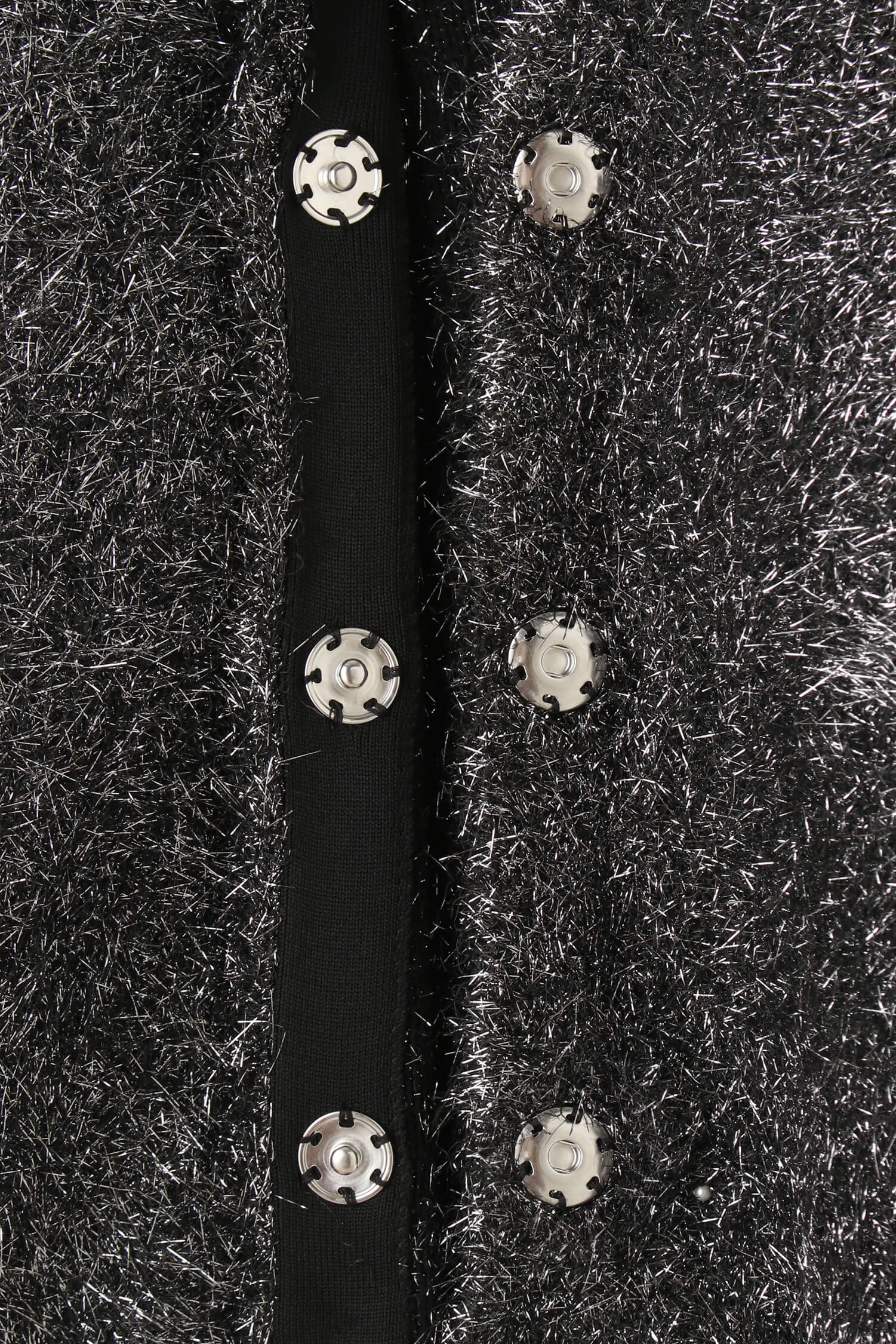 Glitter Shaggy Knit Cardigan