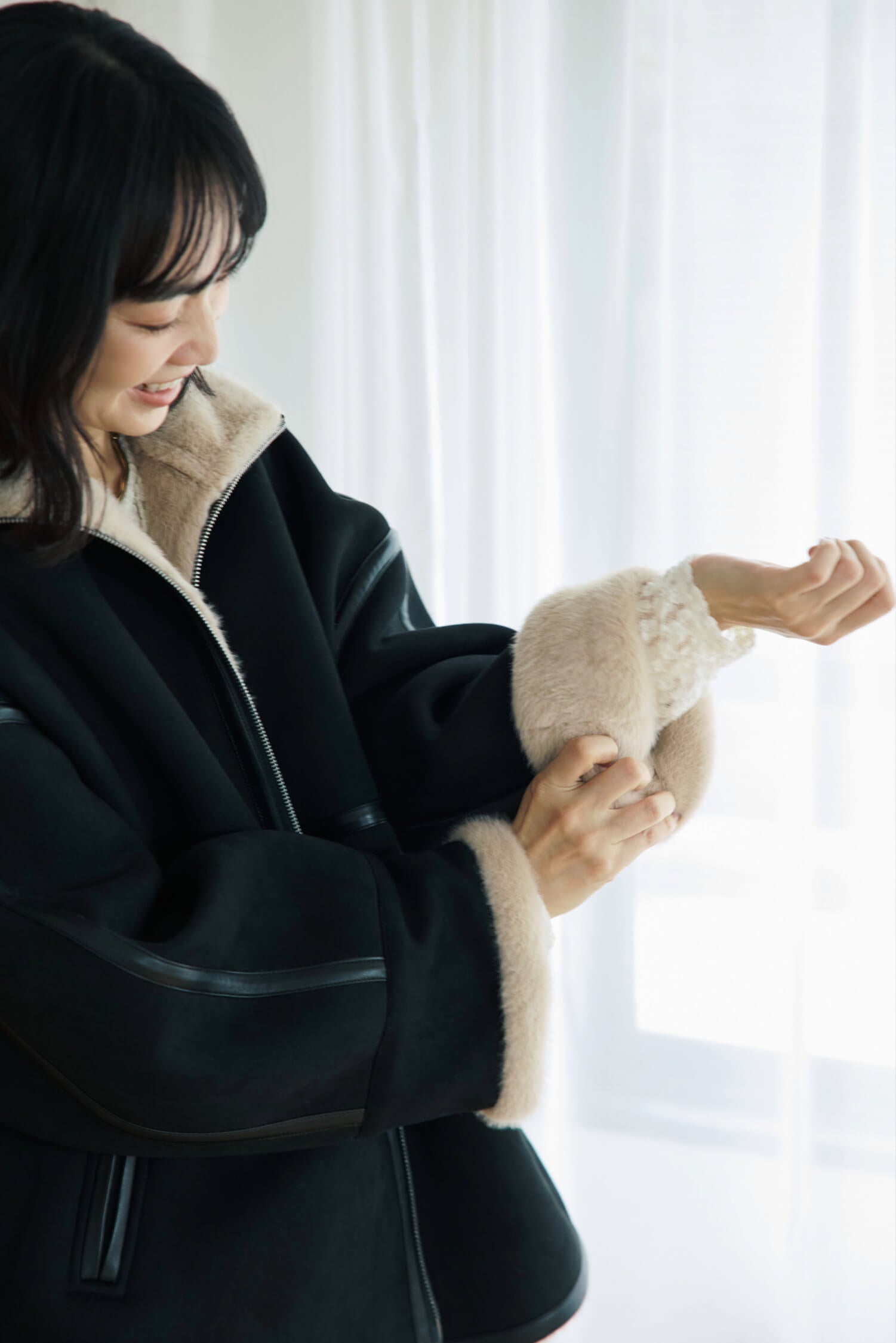 Fake Mouton Short Coat