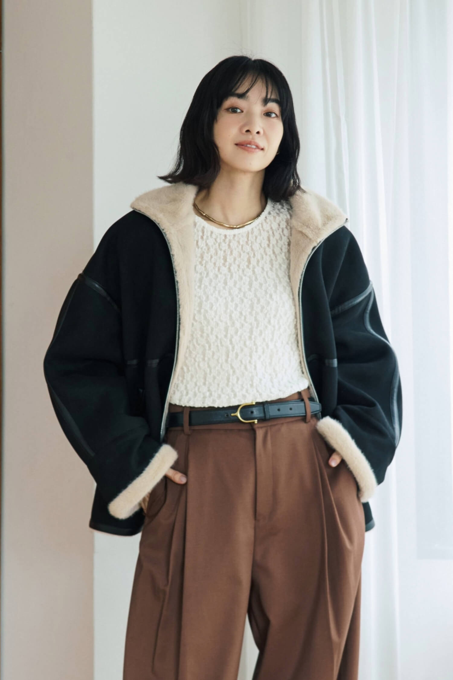 Fake Mouton Short Coat