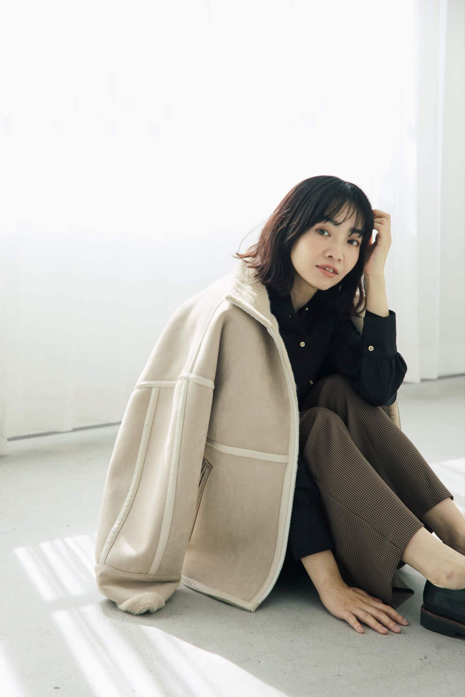 Fake Mouton Short Coat