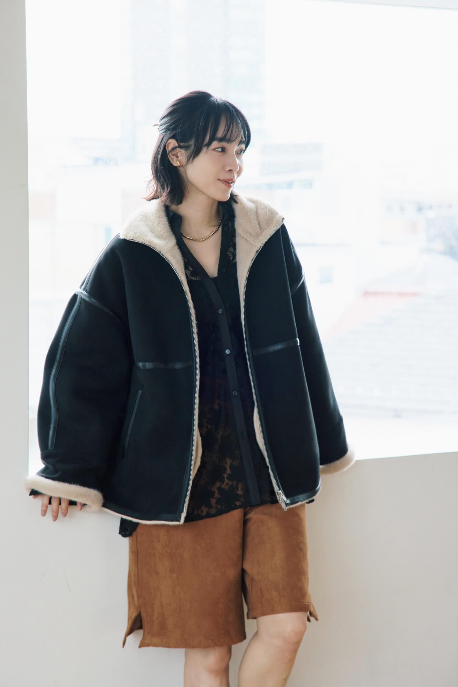 Fake Mouton Short Coat